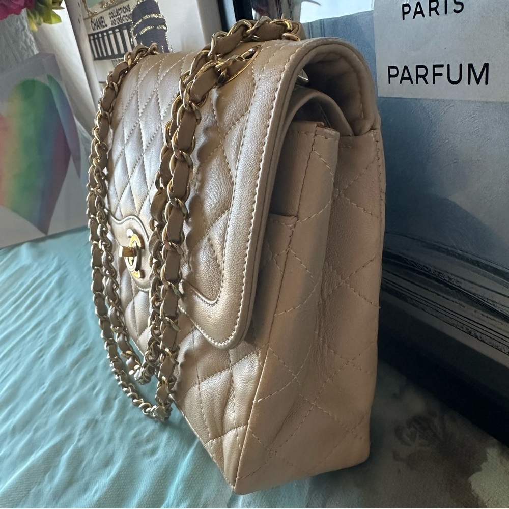 Chanel Paris 25 limited double flap quilted lambskin shoulder bag  w/ COA - Picture 9 of 17